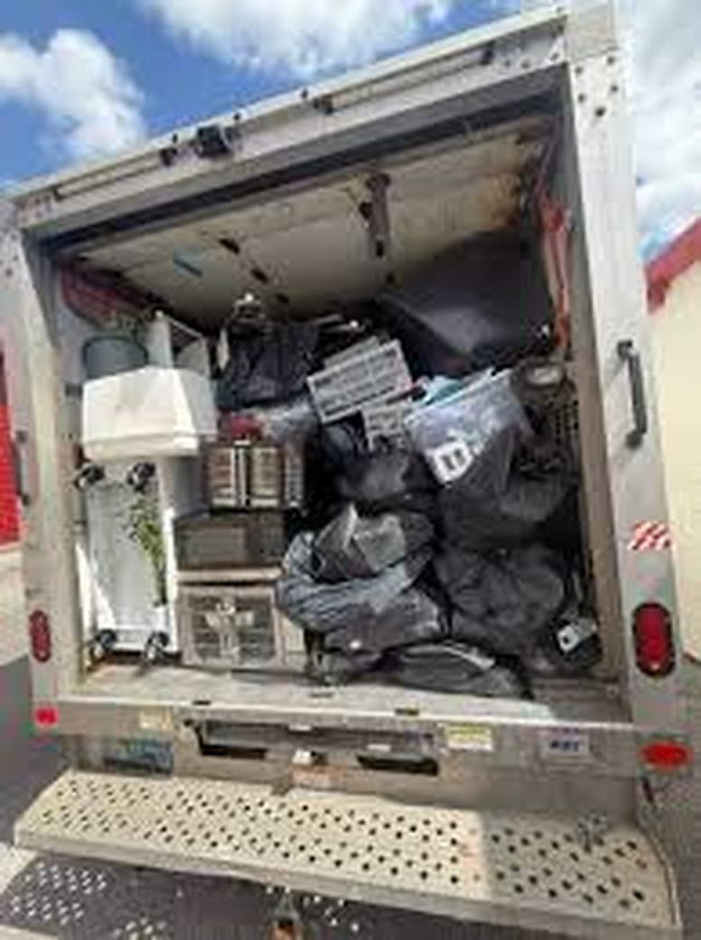 Packed cleanout load — junk-removal job